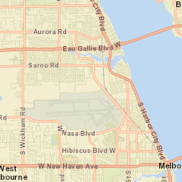 West Eau Gallie Florida Street Map