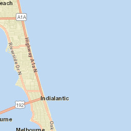 Indialantic Florida Street Map