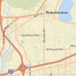Thonotosassa Florida Street Map