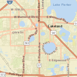 Lakeland Florida Street Map
