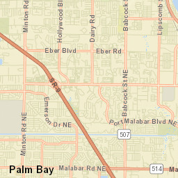 West Melbourne Florida Street Map