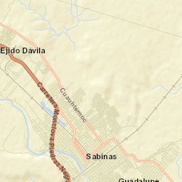Sabinas Street Map