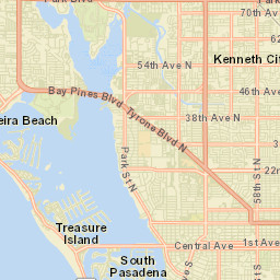Treasure Island Florida Street Map