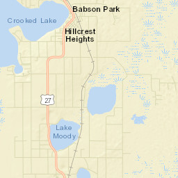 Hillcrest Heights Florida Street Map