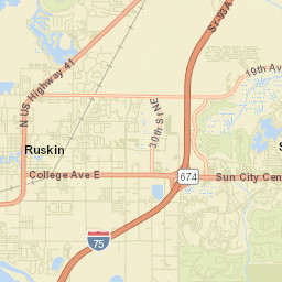 Ruskin Florida Street Map