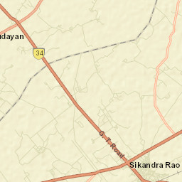 Sikandra Rao Street Map
