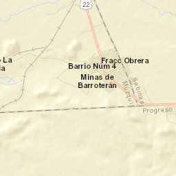 Minas de Barroterán Street Map