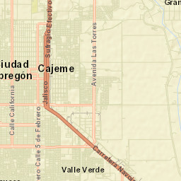 Ciudad Obregón Street Map