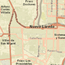 Nuevo Laredo Street Map