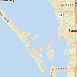 Siesta Key Florida Street Map