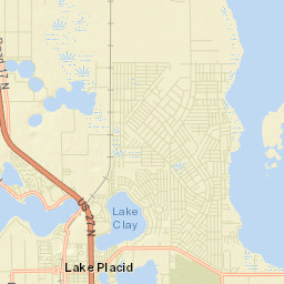 Lake Placid Street Map