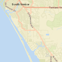 Venice East Florida Street Map