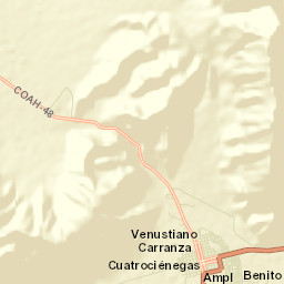 Cuatro Ciénegas de Carranza Street Map
