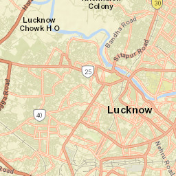 Lucknow Street Map