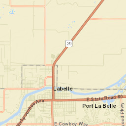 La Belle Florida Street Map