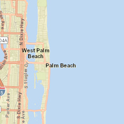 West Palm Beach Florida Street Map