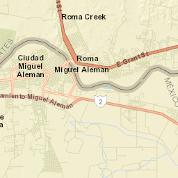 Ciudad Miguel Alemán Street Map