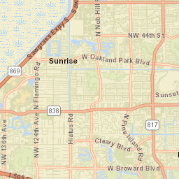Sunrise Heights Florida Street Map