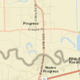 Nuevo Progreso Street Map