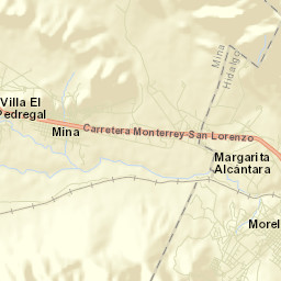 Mina Nuevo León Street Map