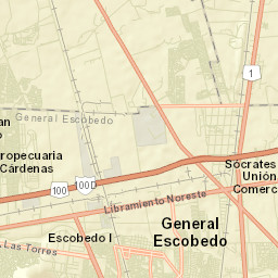 General Escobedo Street Map