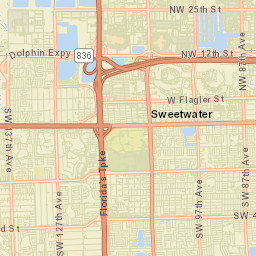 Tamiami Florida Street Map