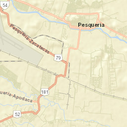 Pesquería Street Map