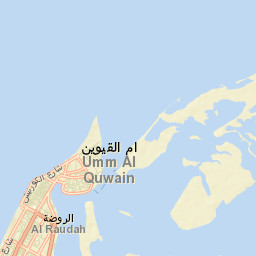 Umm Al Quwain City Street Map