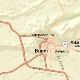 Bundi Street Map