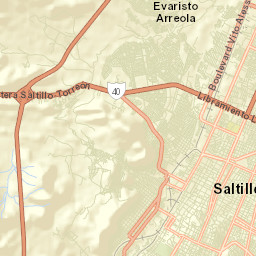 Saltillo Street Map