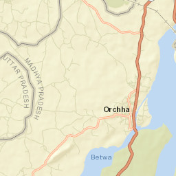Orchha Street Map