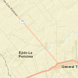 Ciudad General Terán Street Map