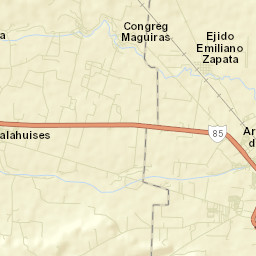 Cinco Señores Street Map