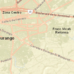 Victoria de Durango Street Map