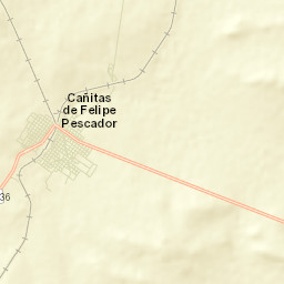 Cañitas de Felipe Pescador Street Map
