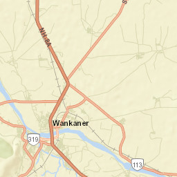 Wankaner Street Map