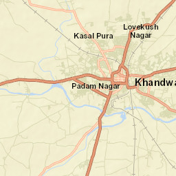 Khandwa Street Map