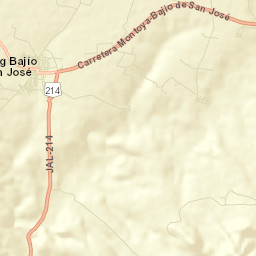 Bajío de San José Street Map