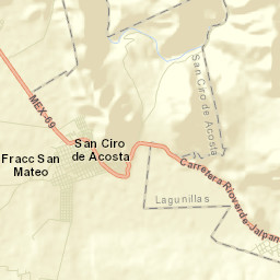 San Ciro de Acosta Street Map