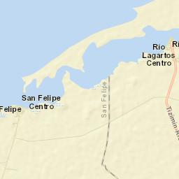Río Lagartos Street Map