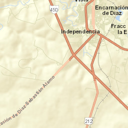 Encarnación de Díaz Street Map
