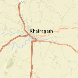 Khairagarh Street Map