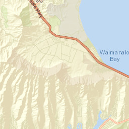 Waimānalo Beach Street Map
