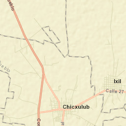 Chicxulub Pueblo Street Map