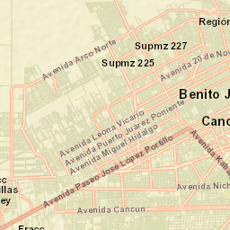 Cancún Street Map