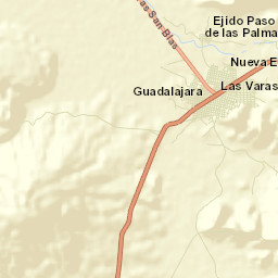 Las Varas Street Map