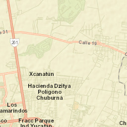 Xcanatún Street Map