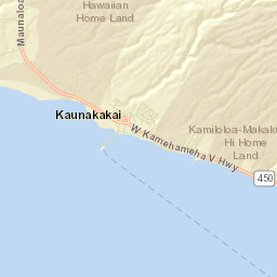 Kaunakakai Street Map