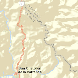 San Cristóbal de la Barranca Municipality Street Map