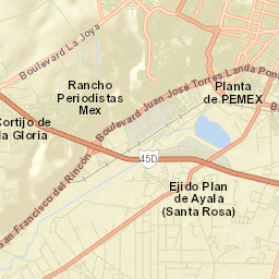 Malagana (San Antonio del Monte) Street Map